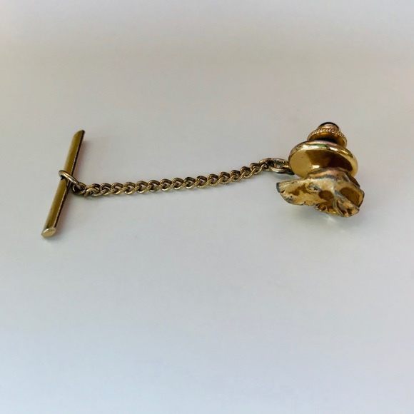 Vintage Gold-Tone Dog Tie Pin - Picture 1 of 3